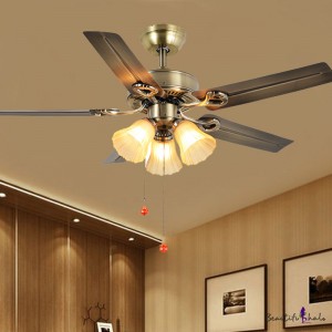 Metal ceiling fan with light (UNI-282)