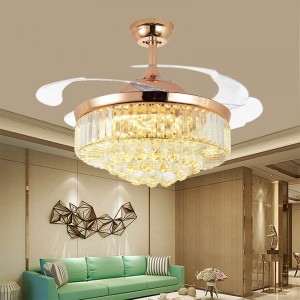 Fancy crystal ceiling fan(UNI-196)