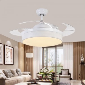 lame nascoste ventilatore da soffitto con lampada LED (UNI-174-4)