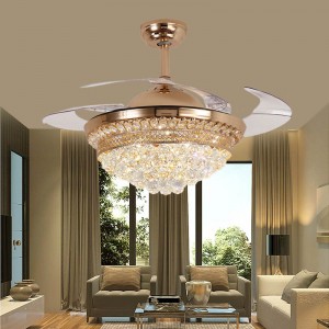 Ceiling fan with retractable blades (UNI-195)