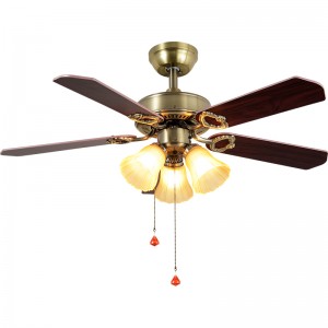 Ventilateur de plafond en bois avec la lampe (UNI-106)