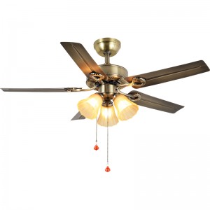 Metal ceiling fan with light (UNI-282)