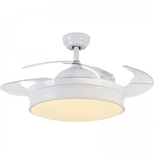 Hidden blades ceiling fan with Led lamp (UNI-174-4)