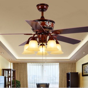 Pull chain classical air cooling ceiling fan for cottage (UNI-112-1)