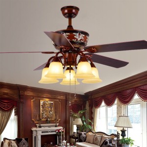 Pull chain classical air cooling ceiling fan for cottage (UNI-112-1)