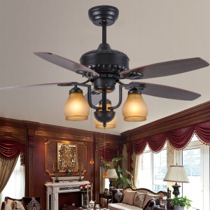 Wood blade ceiling fan with led lights(UNI-116)
