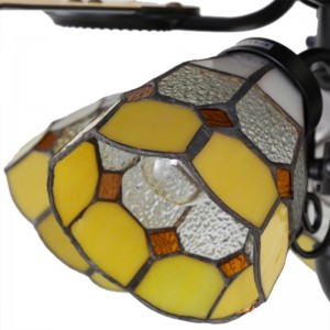 Tiffany lamp blad ventilator aan het plafond (UNI-237)