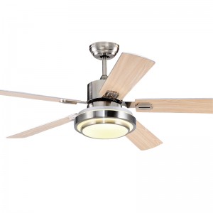 Hout ventilatorblad plafond met lamp (UNI-143)