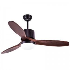 madera maciza ventilador de techo decorativo con mando a distancia (UNI-251-1)