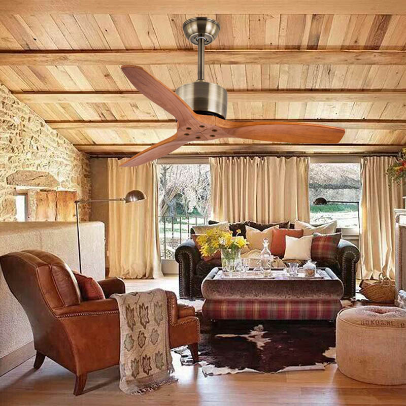 wooden ceiling fan